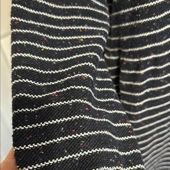 Striped Black and White Women's Sweater - Picture 2 of 6